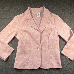 Vintage Y2K Blazer Jacket No‎ Boundaries Juniors M 7/9 Pink Baroque Preppy